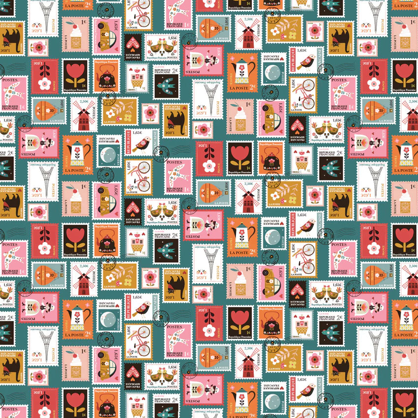 Bon Voyage Vintage Postage Stamps